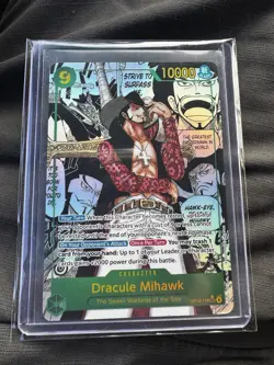 Bandai Dracule Mihawk OP14-119 Secret Rare Character Card One Piece Card Game - Image 1