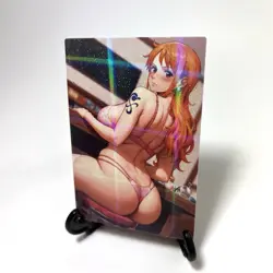 One Piece Nami Sexy Lingerie Anime Waifu Girl Doujin Lewd Goddess Story Art Card - Image 2