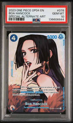 2023 ONE PIECE OP04-KINGDOMS OF INTRIGUE SP #078 BOA HANCOCK PSA 10 Special Rare - Image 1