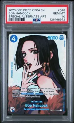 2023 ONE PIECE OP04-KINGDOMS OF INTRIGUE #078 BOA HANCOCK SP PSA 10 - Image 1