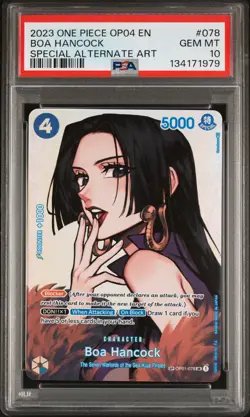 2023 ONE PIECE OP04-KINGDOMS OF INTRIGUE #078 BOA HANCOCK PSA 10 - Image 1