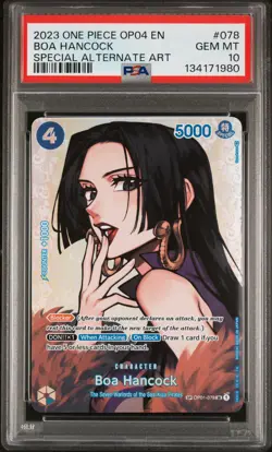 2023 ONE PIECE OP04-KINGDOMS OF INTRIGUE #078 BOA HANCOCK PSA 10 - Image 1