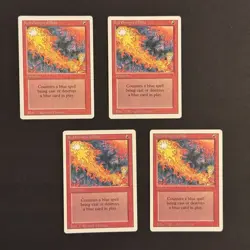 *** Red Elemental Blast x4 Revised *** MtG Magic 1994 VINTAGE FAST SHIPPING - Image 1