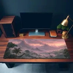 Tribal Dinosaurs Themed Playmat - Kawaii Anime Style Gaming Mat for MTG, YuGiOh - Image 3