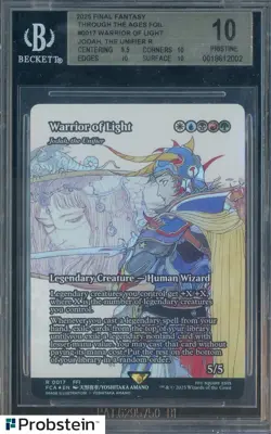 2025 Final Fantasy Through Ages Foil Warrior Of Light Jodah The Unifier BGS 10 - Image 1