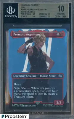 2025 MTG Final Fantasy Foil #0387 Prompto Argentum Borderless BGS 10 PRISTINE - Image 1