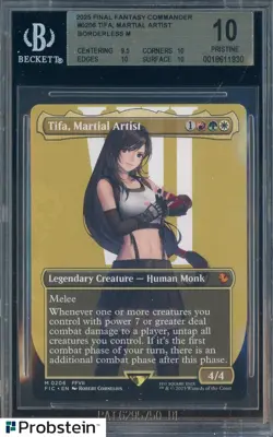 2025 MTG Final Fantasy Commander #0206 Tifa, Martial Artist Borderless BGS 10 - Image 1