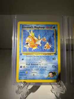 Giovanni's Gyarados & Magikarp Holo Rare Gym Challenge 1st Edition Pokemon 1998 - Image 2