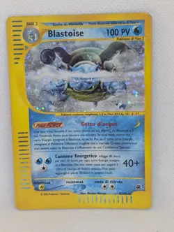 Blastoise 004/165 Expedition Base Set Holo Rare Pokemon TCG Nintendo MP ITALIAN - Image 1