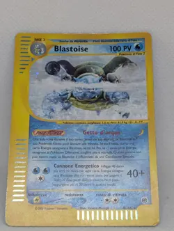 Blastoise 004/165 Expedition Base Set Holo Rare Pokemon TCG Nintendo MP ITALIAN - Image 3