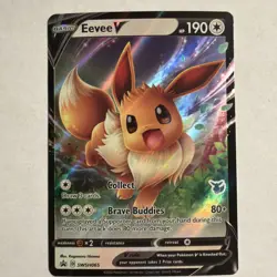 Pokemon TCG Eevee V Reverse Holo Black Star Promo SWSH065 - Image 1