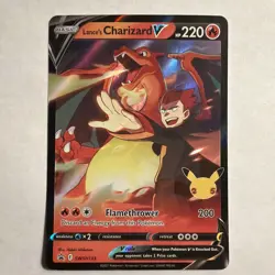 Lance's Charizard V SWSH133 Celebrations Black Star Promo Pokemon TCG NM - Image 1
