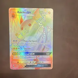 Pokemon TCG Raichu GX 75/73 Shining Legends Secret Rare Full Art Holo 210HP - Image 1
