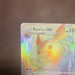 Pokemon TCG Raichu GX 75/73 Shining Legends Secret Rare Full Art Holo 210HP - Image 4