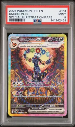 2025 POKEMON PRE EN-PRISMATIC EVOLUTIONS #161 UMBREON EX PSA 9 - Image 1