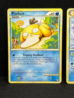 Pokemon Tcg Psyduck 74/102 & Golduck 22/102 HGSS Triumphant Non Holo - Image 2