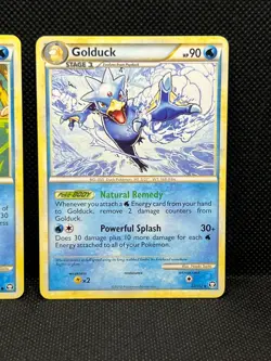 Pokemon Tcg Psyduck 74/102 & Golduck 22/102 HGSS Triumphant Non Holo - Image 3