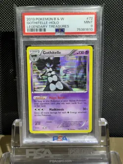 2013 POKEMON B & W LEGENDARY TREASURES GOTHITELLE HOLO 72/113 PSA 9 - Image 1