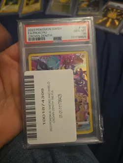 2023 POKEMON SWORD & SHIELD CROWN ZENITH #160 FULL ART/PIKACHU PSA 10 - Image 2