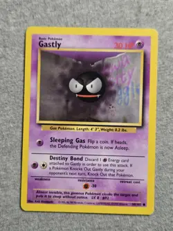 Pokemon TCG Gastly Base Set 50/102 Regular Unlimited Common 1999 Vintage - Image 1