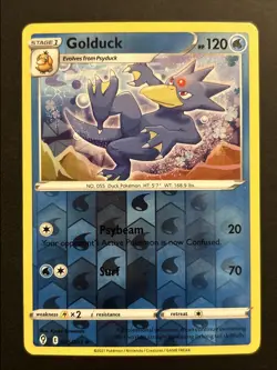 Golduck 025/203 Reverse Holo Pokemon TCG: Evolving Skies Near Mint - Image 1