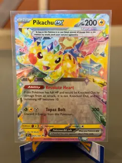 Pikachu Ex 57/191 Double Rare SV:08 Surging Sparks NM Pokemon TCG - Image 1