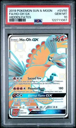 Ho-Oh GX SV50/SV94 Hidden Fates 2019 Pokemon PSA 10 Gem Mint SV50 - Image 1