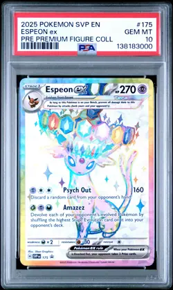2025 POKEMON SVP EN-SV BLACK STAR PROMO #175 ESPEON EX PSA 10 - Image 1