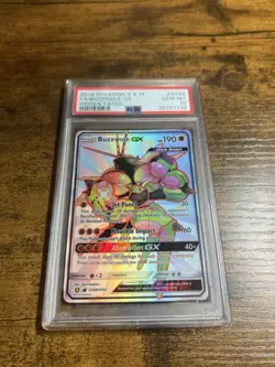 2019 POKEMON SUN & MOON HIDDEN FATES #SV68 FULL ART/BUZZWOLE GX PSA 10 - Image 1