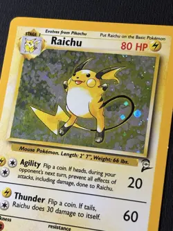 Pokemon Raichu 16/130 Base Set 2 Holo Rare (LP - Lightly Played) - Image 3