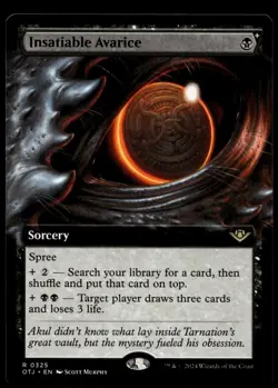Insatiable Avarice (Extended Art) #325 MTG Outlaws of Thunder Junction M/NM X1 - Image 1