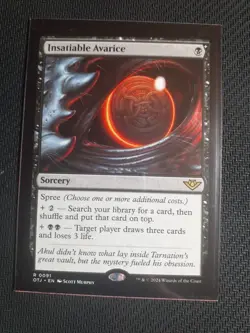 MTG Magic the Gathering Insatiable Avarice Outlaws of Thunder Junction NM - Image 1