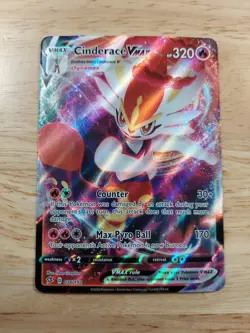 Cinderace Vmax 036/192 Rebel Clash- NM Ultra Rare Full Art Pokemon Card - Image 1