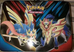 Pokemon EMPTY Collectors Chest Tin Metal Lunch Box Zacian Zamazenta Sword Shield - Image 1