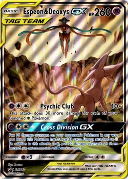 Espeon & Deoxys GX Oversized - (SM Black Star Promo) SM240 Jumbo Cards Holo - Image 1