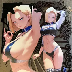 Goddess Story Gold METAL Card - Random Serial Number #/100! Android 18 Bikini - Image 2
