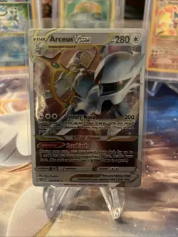 Pokemon TCG Arceus VSTAR Metal Card 123/172 Arceus Premium Collection - Image 1