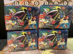 LOT OF 4 🔥Pokemon 2025 Fall Mega Collector Chest Tin Box 6 Packs & 3 Foil Cards - Image 1