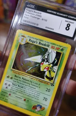 Koga's Beedrill 9/132 Holo CGC 8 Gym Challenge Pokemon Card * - Image 3