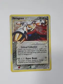 Pokemon Metagross Gold🌟Star Delta Species 113/113 Shiny Holo Secret Rare Card - Image 1