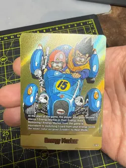 Son Goku E-50 Gold Energy Marker Dragon Ball Manga Booster Card Fusion World - Image 1