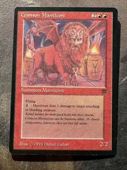 *** LEGENDS Crimson Manticore *** NM-Mint Beauty! - Vintage Magic MtG - Image 1