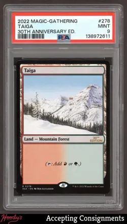 2022 Magic The Gathering 30th Anniversary #0278 Taiga R PSA 9 MINT - Image 1