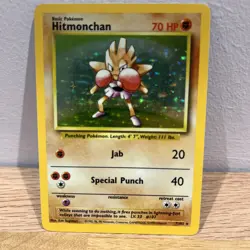 Hitmonchan 7/102 Holo Rare Base Set Pokemon TCG Card WOTC NM - LP - Image 1