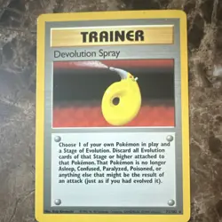Pokemon TCG Devolution Spray Base Set 72/102 Regular 1999 Rare Trainer - Image 1