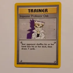 Pokemon Imposter Professor Oak Base Set Trainer Rare 73/102 Regular English 1999 - Image 1
