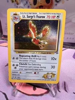 Lt. Surge's Fearow 7/132 Holo Rare - Pokemon Gym Heroes WOTC DMG - Image 5