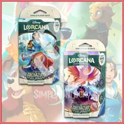 Disney Lorcana TCG: Archazia's Island Starter Deck Bundle Beast Belle Jafar Iago - Image 1