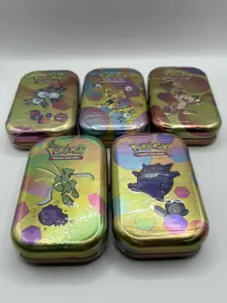 Pokemon Scarlet & Violet 151 Mini Tin 10 Tins Factory Sealed. Display box opened - Image 4
