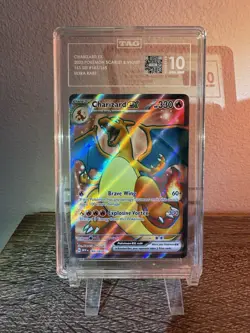 Pokemon Scarlet & Violet 151 Charizard EX Ultra Rare 183/165 TAG Gem Mint 10 - Image 1